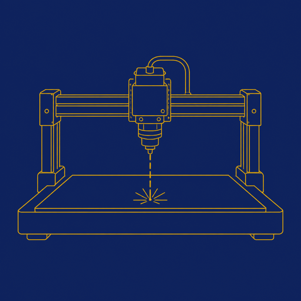 Ilustração da técnica Gravação a Laser
