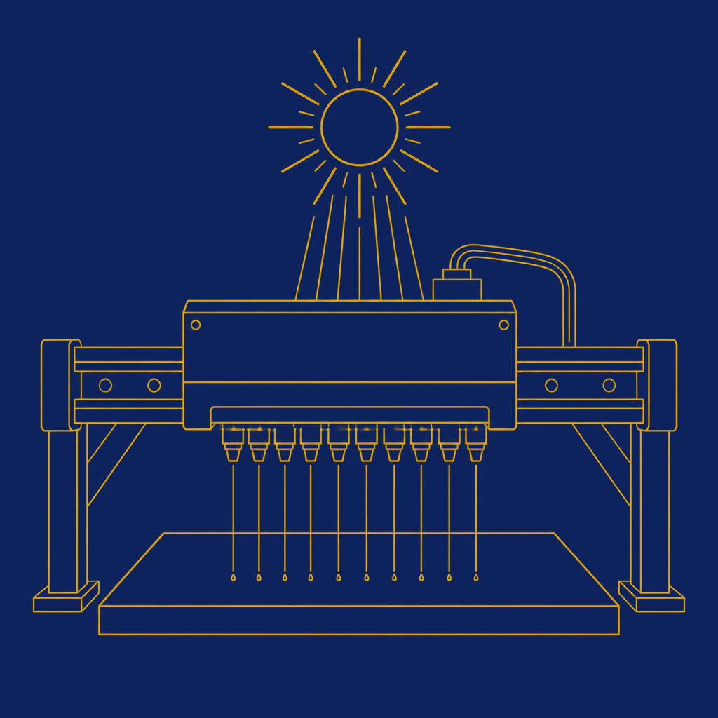 Ilustração da técnica DTF UV