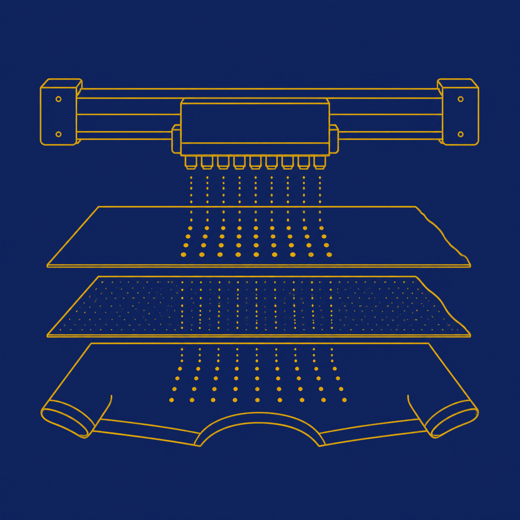 Ilustração da técnica DTF Têxtil